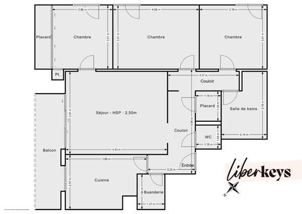 Appartement 4 pièces de 78 m² à Colombes avec Cave et stationnement  – À 10 min de la gare (Paris à 20 min)