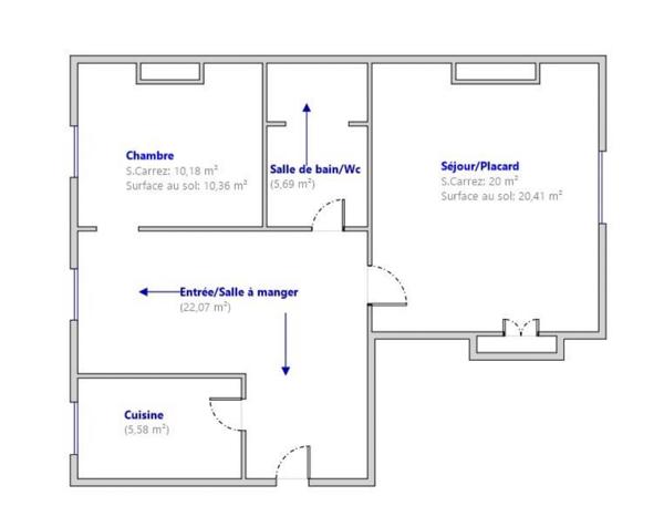 Appartement
         3 pièces
        - 64 m² 865 000 € *