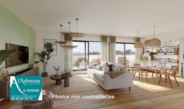À VENDRE APPARTEMENT T3 DE 61 M² AVEC TERRASSES ET JARDIN PRIVATIF
