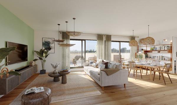 À VENDRE APPARTEMENT T3 DE 61 M² AVEC TERRASSES ET JARDIN PRIVATIF