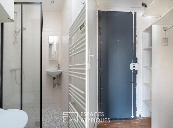 Studio rénové en dernier étage avec vue sur Sacré Coeur et Tour Eiffel