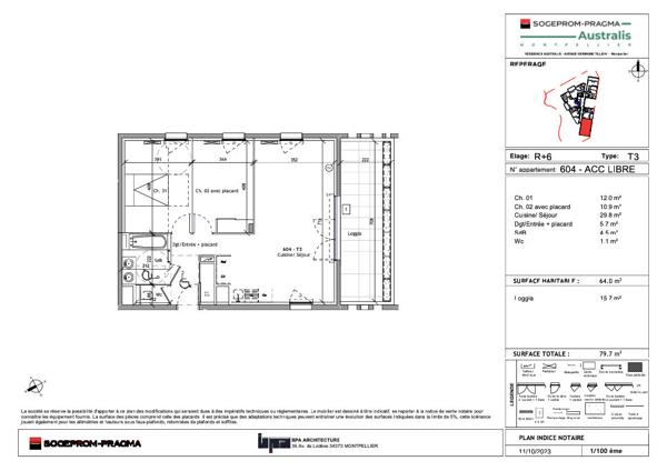 A vendre : Appartement neuf de 3 pieces a Montpellier - Port Marianne