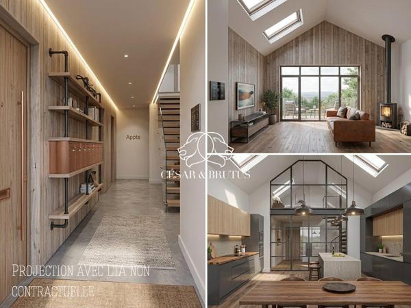 Entrepot à diviser pour habitation avec extérieur et vue