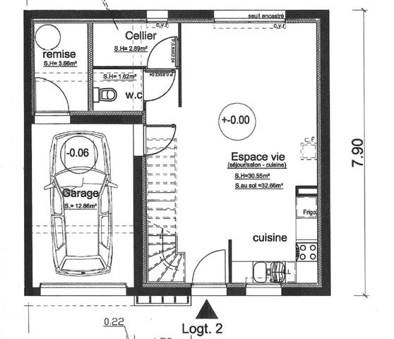 Maison neuve - 80 m2 , 3 chambres avec garage