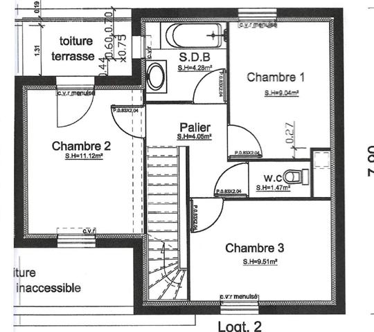 Maison neuve - 80 m2 , 3 chambres avec garage