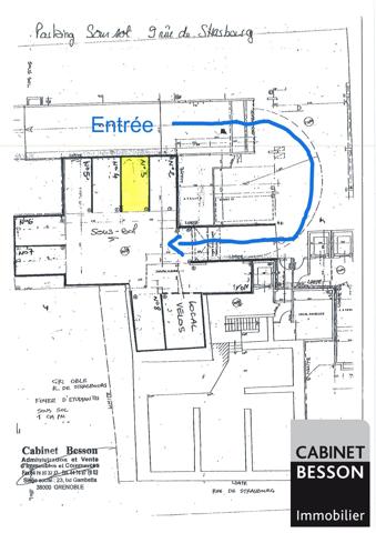 GRENOBLE - 9 rue de Strasbourg - Garage sous sol N°3
