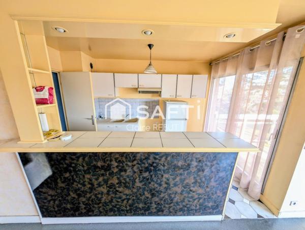 Beau F2 de 50m² terrasse balcon, parking et cave