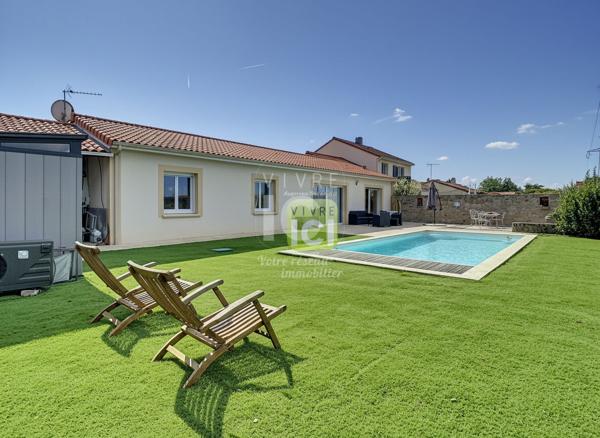 Maison de plain-pied - 4 chambres - Piscine chauffée