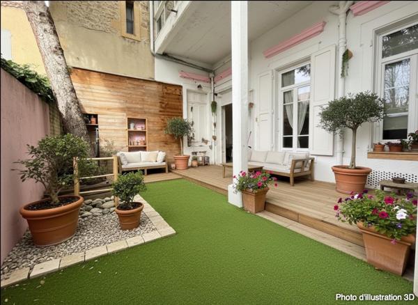 Proche centre, rénové à neuf avec cour extérieure