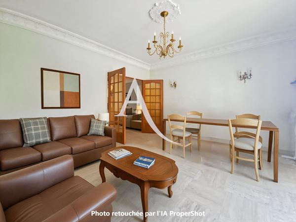 A vendre appartement 3 pièces traversant - Cannes secteur Broussailles - Parking et cave