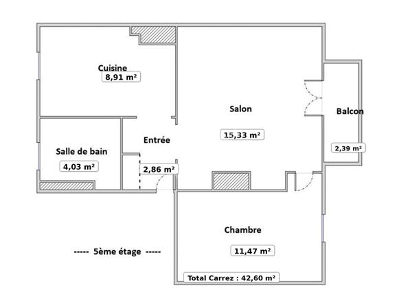 CREUTZWALD ? Appartement F2 rénové, dernier étage avec balcon et cave