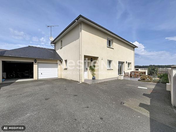 Maison contemporaine Langueux Vue mer - Maison de 2009 vivable de plain-pied avec double garage et beaux espaces avec vue sur la mer !