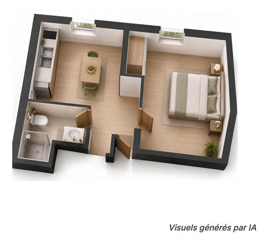 T2 au coeur du bourg de Sarzeau.