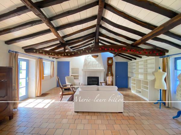 Maison à vendre 5 pièces CHALLANS (85), maison en pierre de charme 2 chambres, 2 sde, 2 salon séjour, annexes, garage, jardin