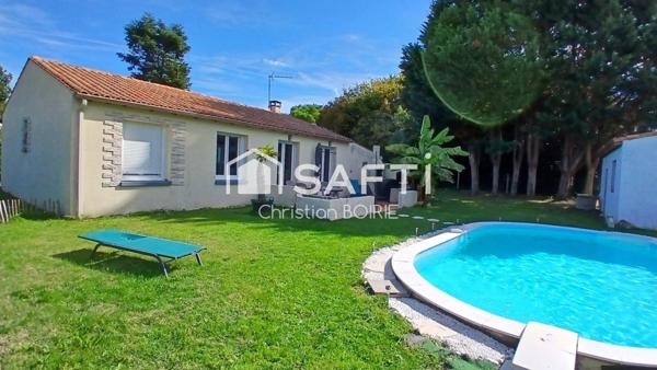 BREUILLET  17920. Agréable maison de plain pied de 101 m² sur une parcelle de 1022 m²