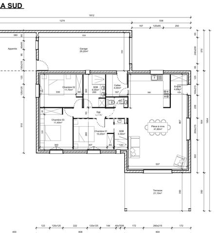 Maison 4 pièces - 100 m²
