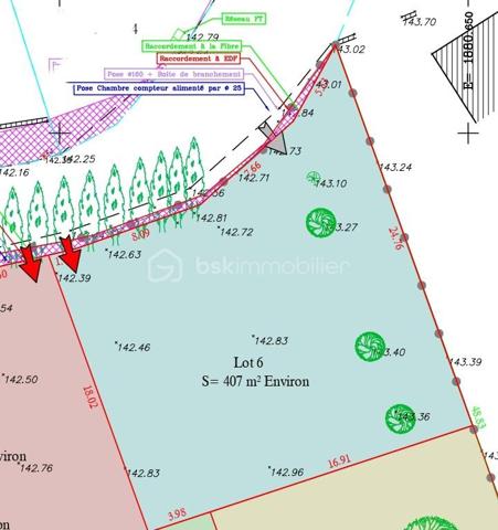 Terrain de 407 m²