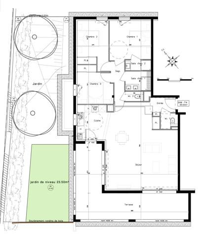 Appartement 4 pièce(s) 3 chambre(s) 99 m²