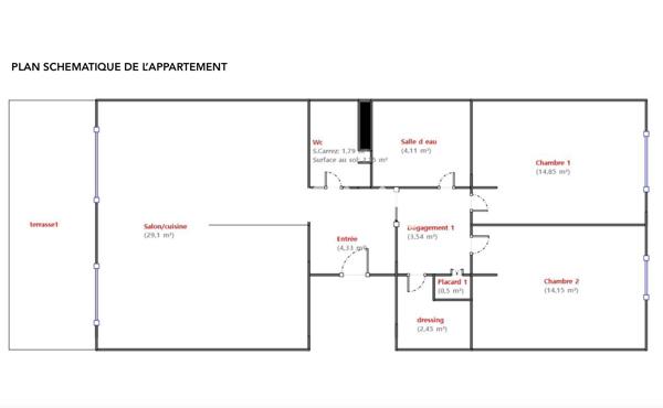 Appartement
         3 pièces
        - 76 m² Bien prestige 424 900 € *