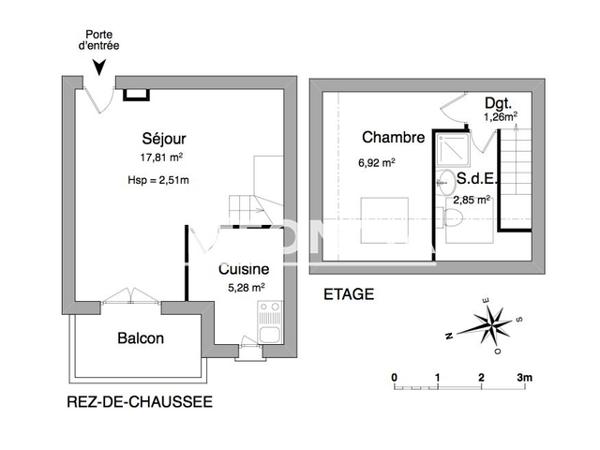 Location Appartement 2 pièces 34.12 m² - 3 AVENUE DU PRESIDENT ANGOT Pau 64000