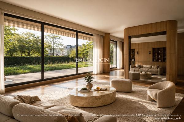 À Vendre - Appartement à rénover avec projet - Neuilly -Sur-Seine - 92200 - Rez-de-Jardin - 5 Chambres