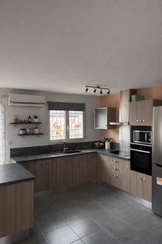 Villa de plain-pied, 81 m2 sur 384m2 de terrain avec 3 chambre et garage