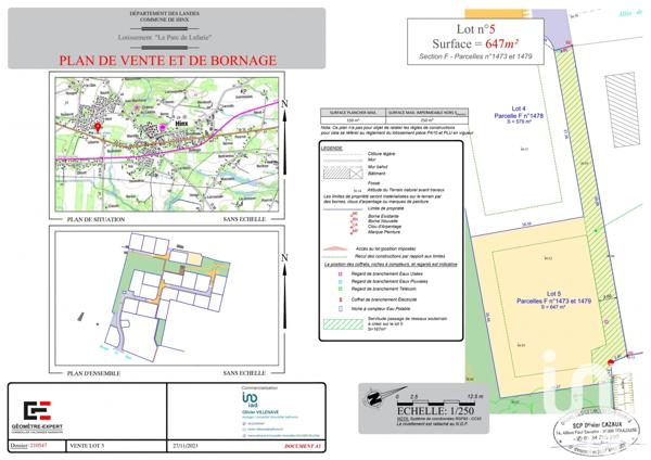 Terrain à vendre 647 m² Hinx
