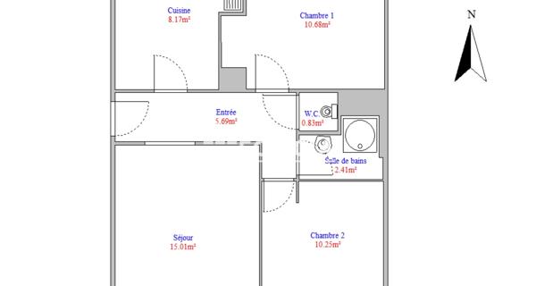 Location Appartement 3 pièces 53.04 m² - Miribel 01700