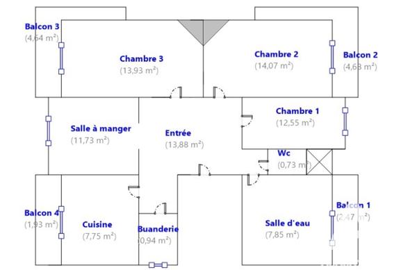 Appartement à vendre 4 pièces 83,43 m² Rognac