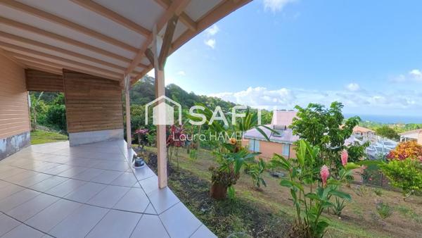 Maison T3, en bois, terrain plat, quartier calme.