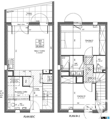 Appartement à vendre 3 pièces 67,51 m² Sarrians