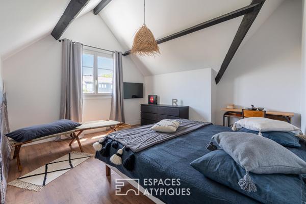 Maison néo-bretonne entièrement rénovée, extension d’architecte et piscine chauffée ? Carquefou, à deux pas du centre-ville