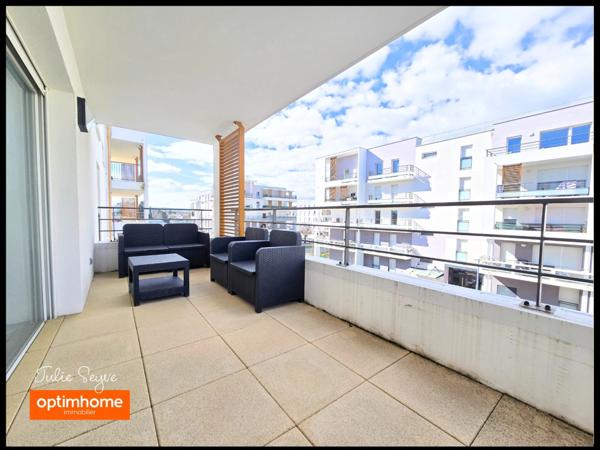 Appartement 2 Pièces de 49 m² avec grand balcon - Garage + Place de Parking - Orientation Sud-Ouest