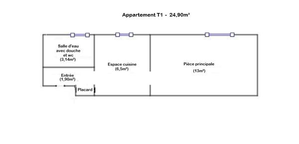 Studio à vendre 25 m² Vandœuvre-lès-Nancy