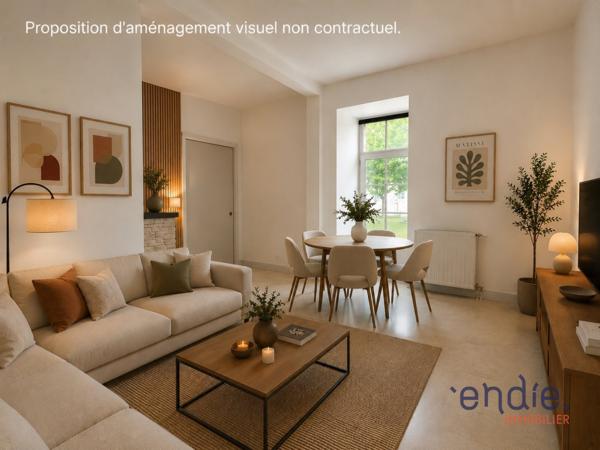 Appartement atypique 4 pièces avec jardin et parking dans un cadre exceptionnel