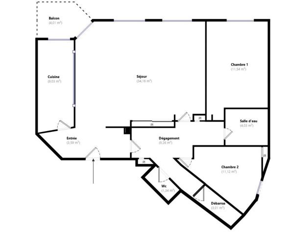 Appartement 4 pièces - 87 m² Exclusivité