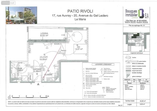 Appartement à vendre à Le Mans dans la Sarthe (72000), ref : PB-1821   
Préfecture