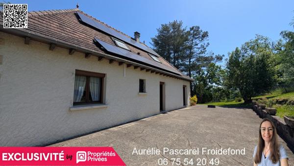 10 min de BRIVE, à COSNAC (19360) - MAISON FAMILIALE - 149 m² - 4 CHAMBRES + 1 bureau indépendant de plain pied - TERRAIN 2 600 m² - GARAGE 50m²  - COMBLES 70m² - VUE DÉGAGÉE
