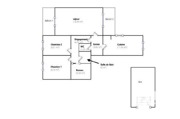 Appartement à vendre 3 pièces 68 m² Montmagny