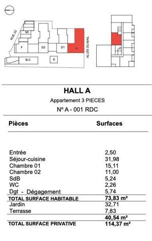 Appartement à vendre 3 pièces 73 m² La Rochelle