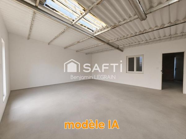 Garage de 90m2 sur terrain constructible