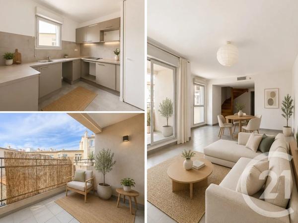 Appartement F3 à vendre  3 pièces - 63 m 2   MARSEILLE  - 13002