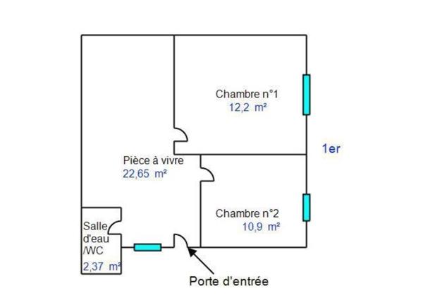 Location appartement 3 pièces 48,12 m² Saint-Étienne