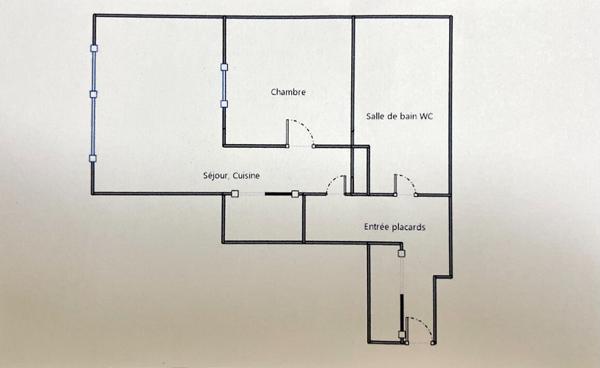 Appartement 2 P. de 35 m² avec coin nuit