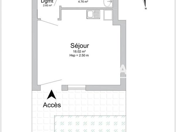 À vendre Studio 25.38 m² - Antony 92160