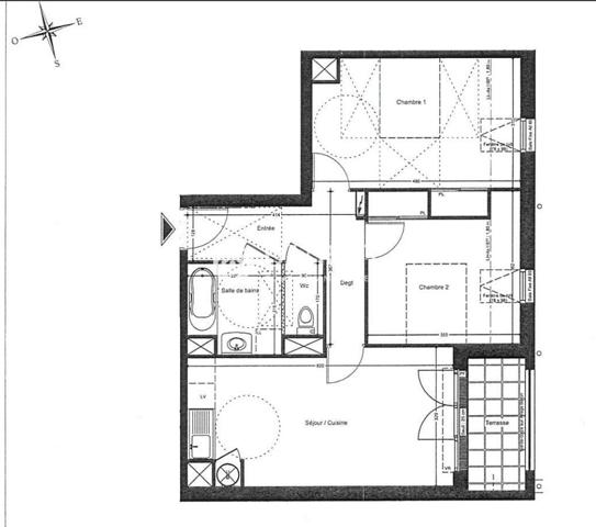 T3 RECENT AU DERNIER ETAGE AVEC BALCON ET 2 PLACES DE STATIONNEMENTS