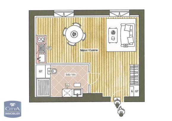 Appartement à louer 1 pièce 29.3m²