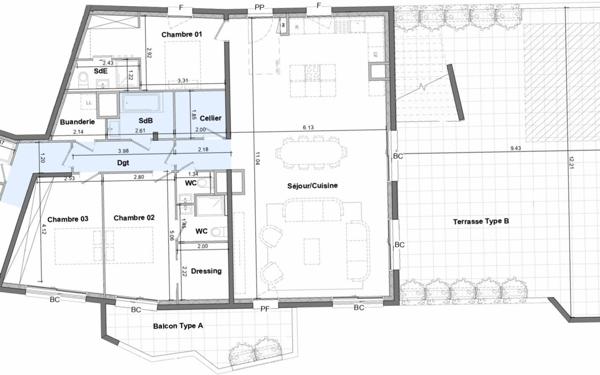 Appartement à vendre    5 pièces • 155,29 m2 Lattes