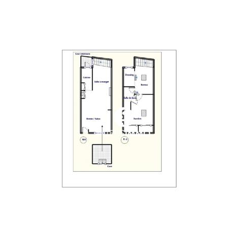 Maison 3 pièces - 60m² - Bordeaux - Saint Genes 225 750 € f t
