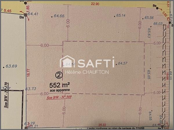 Terrain constructible 552 m² plat avec vue dégagée